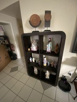 Two Brown Shelves