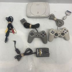 PlayStation One 1 With 2 Controllers And Cords