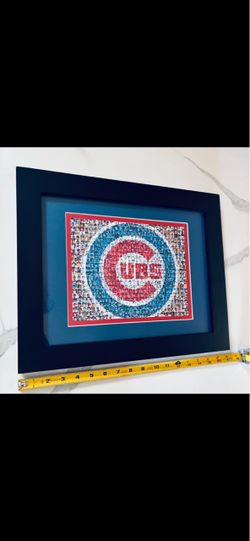 Rare and vintage Chicago Cubs Mosaic photo display of former Cubs players.