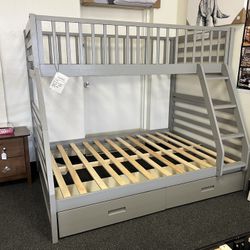 Twin Over Full Bunk Bed With Drawers