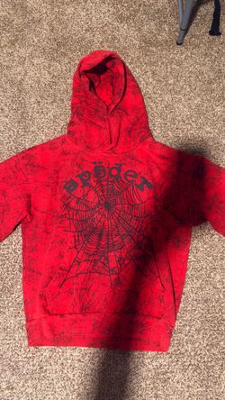 Red camo Sp5der hoodie