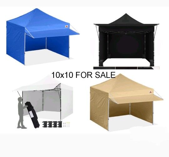 10 x 10 Canopy Commercial Tent Outdoor Party Canopies with 4 Removable Sidewalls
