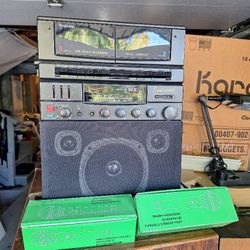 Venturer Karaoke Cassette Player, Radio,2 Microphones Model #891-$65.00