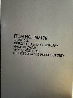 15" Porcelain Doll with Puppy