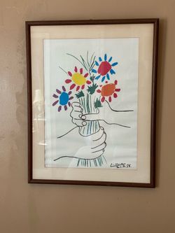 Framed Artwork - Bouquet of Flowers