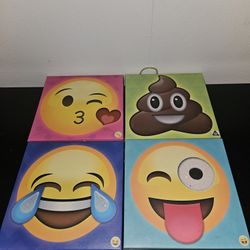 Emoji Canvas Art Set
