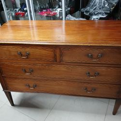 Brown wood chest dresser