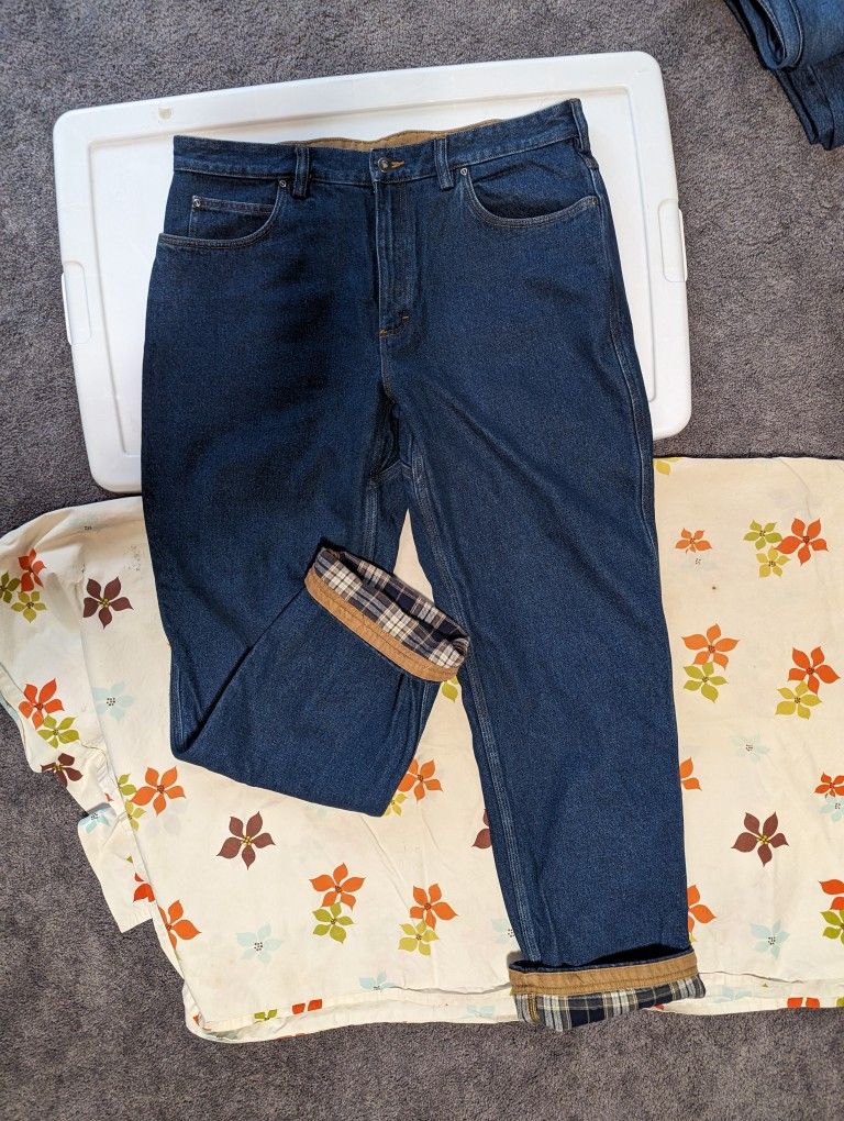 New Never Worn Duluth Flannel Lined Jeans
