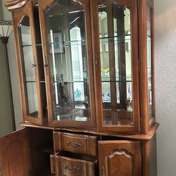 Wood China hutch
