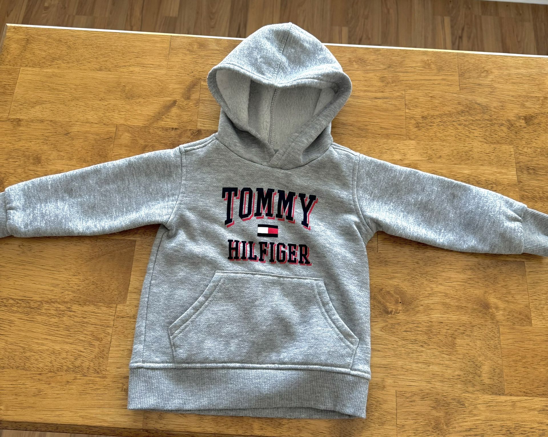 Tommy Hilfiger Size 18 mo grey hooded sweatshirt with front pouch