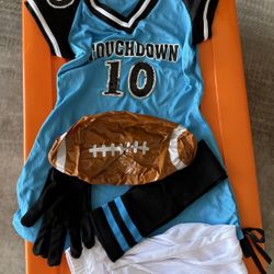 Dreamgirl Sugar Sugar Number 10 Aqua & Black Bling Touchdown Jersey Dress Women’s Halloween Costume Size Small