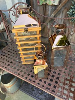 Set of 3 Decorative Candle Lanterns