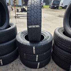 235 80 17 LT 4 same brand tires with installation and 2 front balance for $260