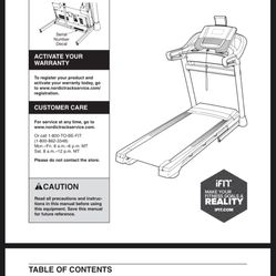 C1650 NordicTrack Treadmill 