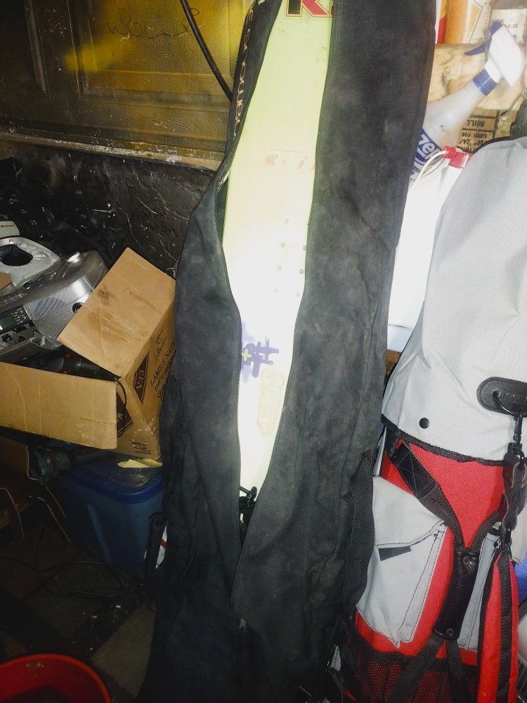 snowboard with bag