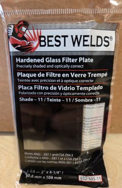 Best Welds Hardened Glass Filter Plate, Shade 11, 10 Pack