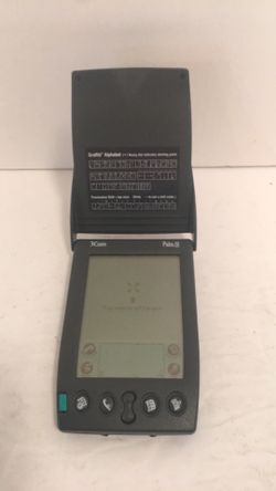 Classic 3Com Palm3 Digital PDA With Stylus Computing Platform made in USA tested and works. Comes w/ leather case