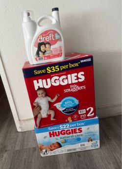 DREFT DETERGENT & HUGGIES DIAPERS/WIPES