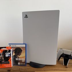 PlayStation 5 with 4TB SSD, Charging Dock & The Last of Us Part I!