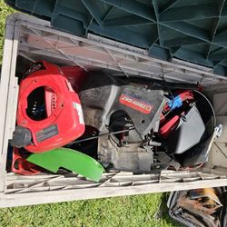 Assorted Lawn Mower Parts and  Wheels