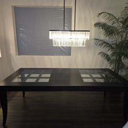 Glass Table W/ Small Craked Edge