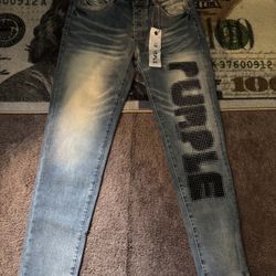 purple jeans size 33