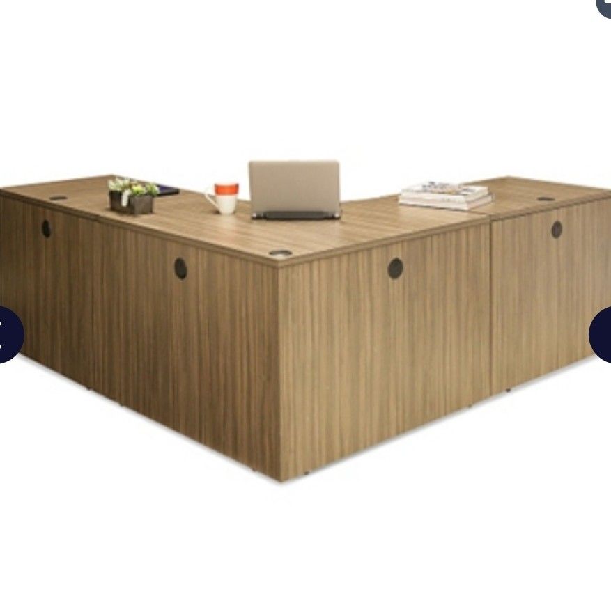 L-Shaped Desk w/ matching bookcase