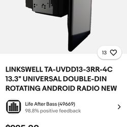 Linkswell 13” Car Radio