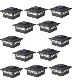 JOFIOS Solar Post Cap Lights Outdoor 12pack