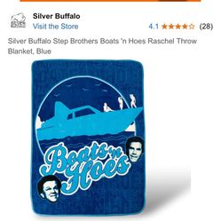 Silver Buffalo Step Brothers Boats 'N Hoes Throw Blanket