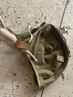 Vintage WW2 WWII US Army Air Force canvas Flight Helmet pilot Near Mint summer weight