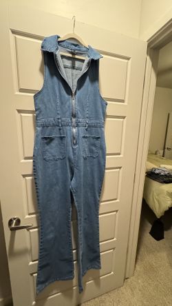 Cider Denim Flare Jumpsuit 