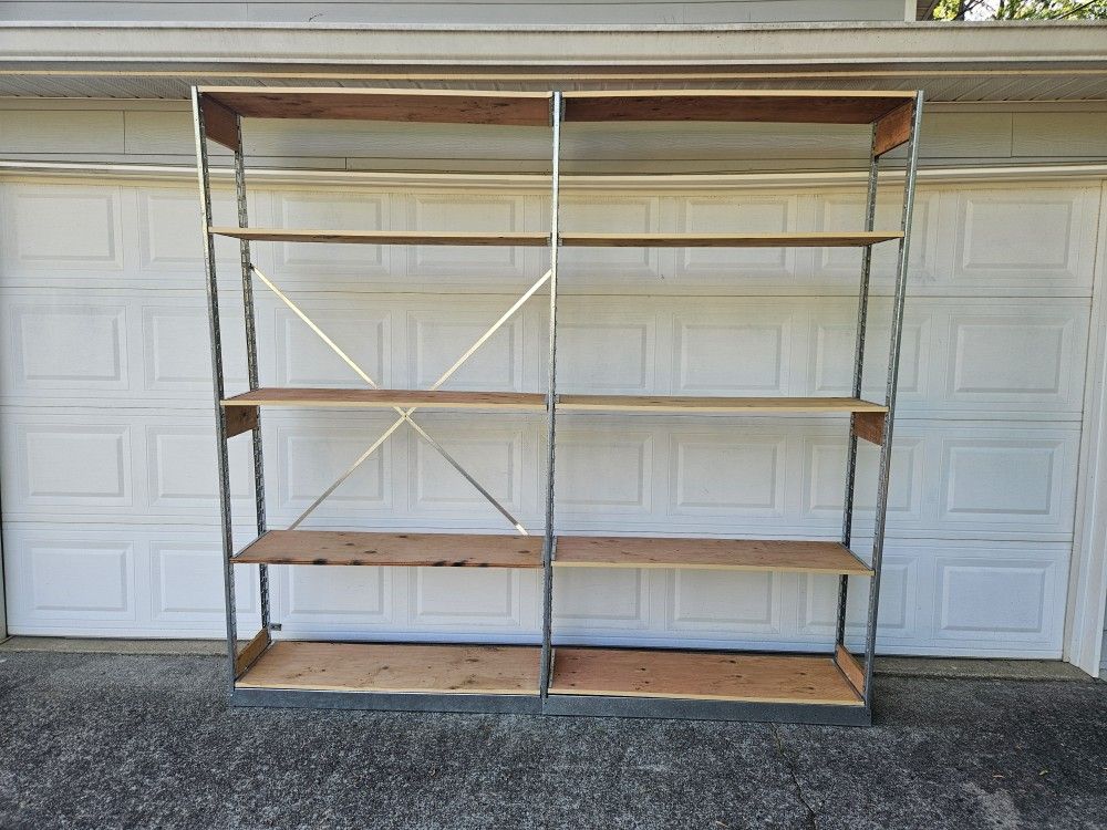 Tall Commercial Grade Shelving Units With Adjustable Shelves 14 Adjustable Garage Basement Warehouse Storage 