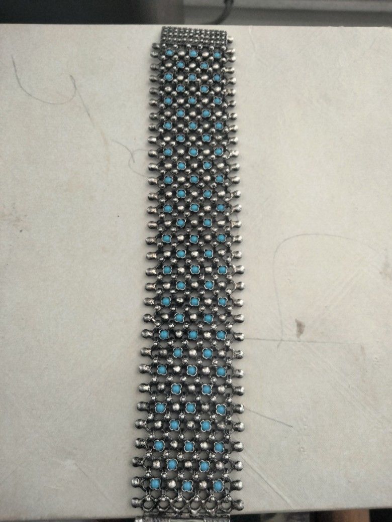  American Zuni Sterling/ Turquoise Bracelet