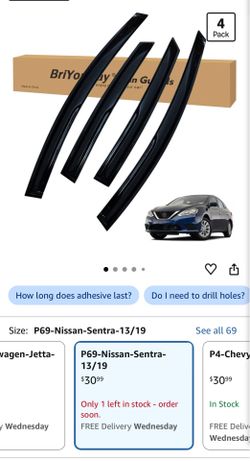 Rain guards 2015 Nissan Sentra