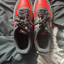 Red and Black Nike Court Edition