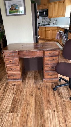 Old desk and chair