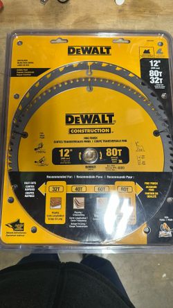 DeWalt 12 Inch 80t Plus 32 T Saw Blades