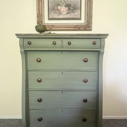 Sage Green Tallboy Dresser