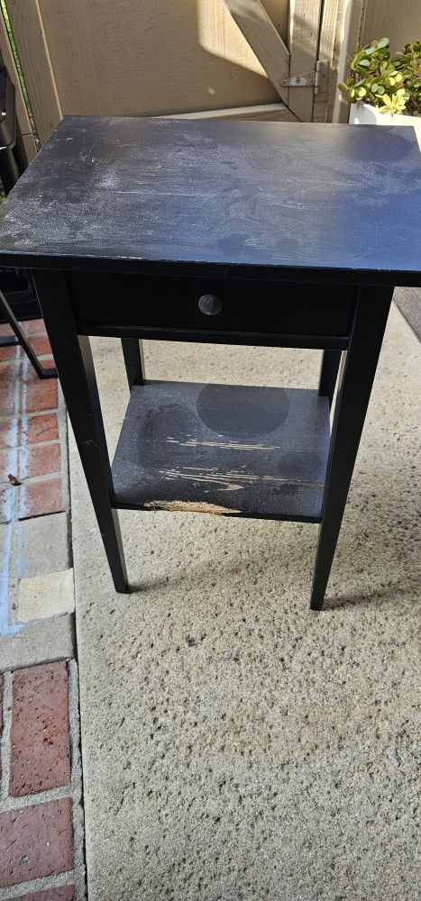 Black Hemnes End Table Night Stand