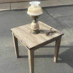 Vintage Lamp And Dude Table 
