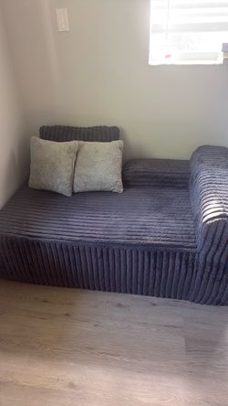 Gray Corduroy Modular Sectional Sofa