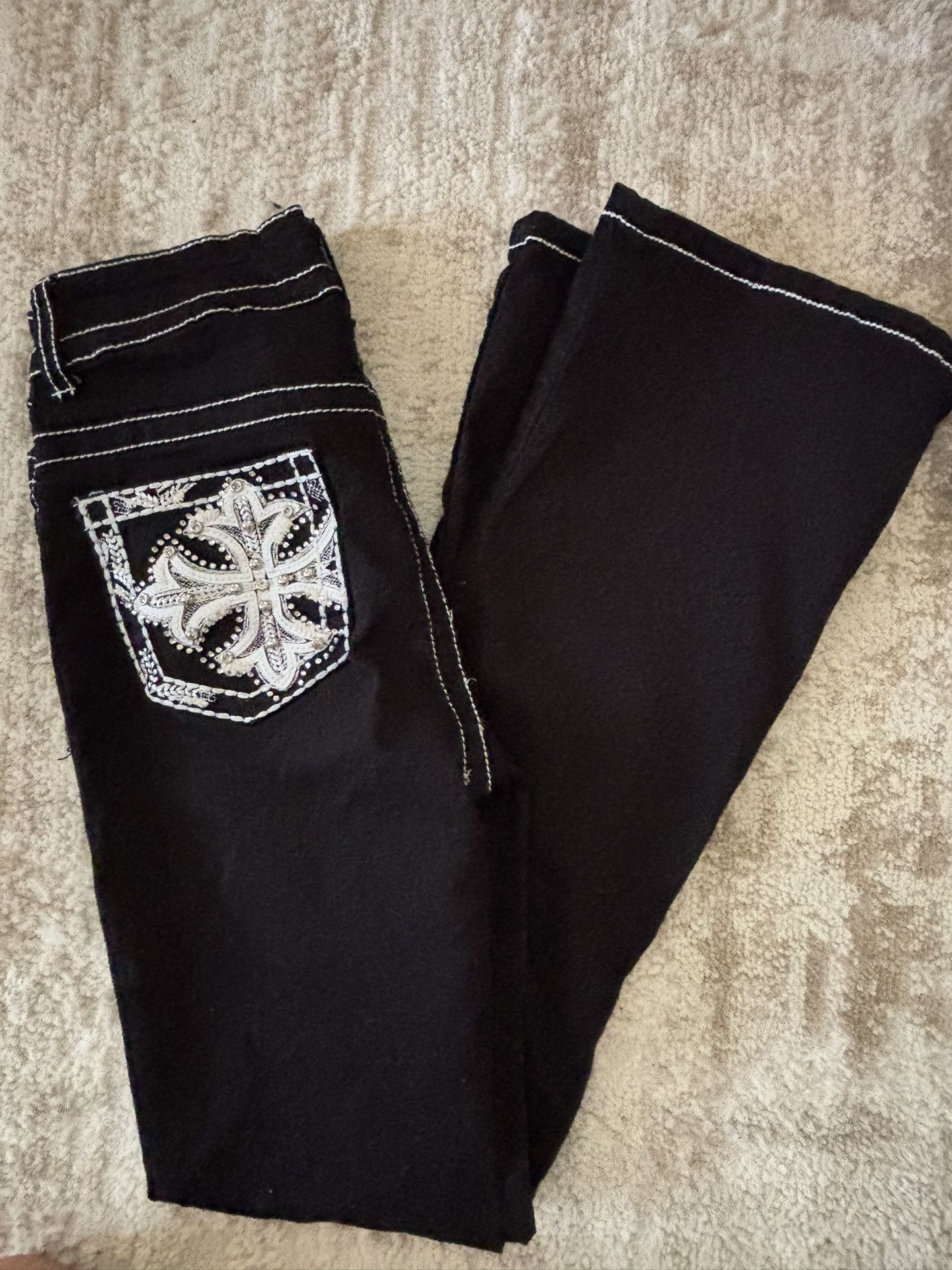 Bedazzled Black Bootcut Jeans
