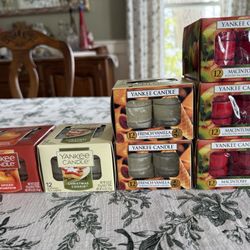 New Boxes Of Yankee Candle Tea Lights/12 Count/$6 Per Box