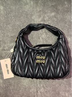 Black miu miu shoulder bag