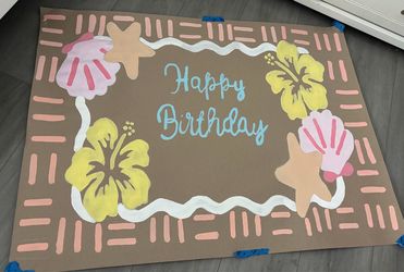 Customizable Happy Birthday Summer Banner