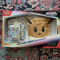 Pokemon Prismatic Evolutions Eevee Pouch Box Sealed