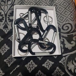 6 SHURE Black Clips With Keyrings $5 OBO 