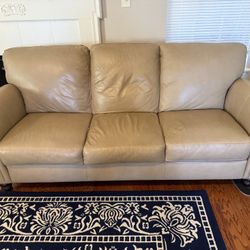 Tan Leather Sofa