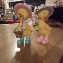 Brand New Gerson Resin Easter Ducks Figures 